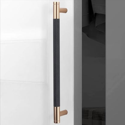10 Pack 7.5 Inch Black and Champagne Bronze Cabinet Handles - color: Black And Champagne Bronze, size: 7-1/2'' Hole Center(192mm)
