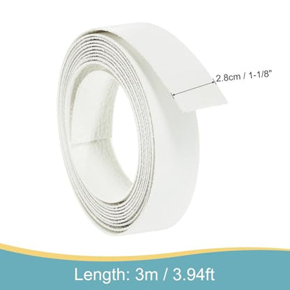 uxcell Edge Banding 1 1/8 Inch x 9.84ft Pre-Glued Veneer Warm White Glossy - color: Glossy, size: 1 1/8 Inch x 9.84ft