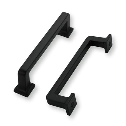 khtumeware 10 Pack Matte Black Cabinet Pulls, 3-3/4 Inch(96mm) Hole Centers Cabinet Handles Kitchen Hardware Straight Bar for Cabinets and Drawer Pulls - color: Matte Black, size: 3-3/4"(96mm) Hole Center, style: 10-pack