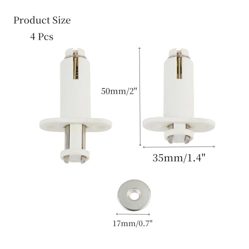4 Pcs Recessed Magnetic Touch Latch - color: White