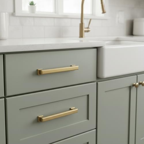 Alzassbg 3-3/4" Champagne Bronze Cabinet Pulls 10 Pack, AL3071TGP - color: Champagne Bronze, size: 3-3/4" Hole Center