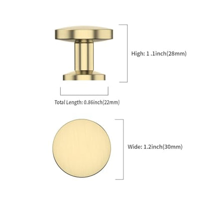 Asidrama 6 Pack Brushed Brass Kitchen Cabinet Knobs - color: Brushed Brass, style: 6 Pack