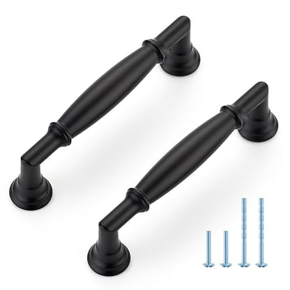 HOME EDIT Matte Black Cabinet Handles 3 Inch Pulls 5 Pack - color: Matte Black, size: 3 inches Hole Center