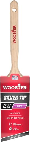 Wooster 5221-2 1/2 Silver Tip Wall & Trim Angle Sash Paintbrush 2 1/2" (Pack of 6) - size: 2 1/2" (Pack of 6)
