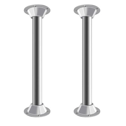 RV Table Base Mount,Camper Aluminum RV Table and Floor Mounting Base - color: Silver Aluminum - 2 Pack