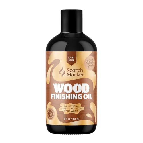 Scorch Marker Wood Finishing Oil, Food Safe Cutting Board Oil, 8 oz