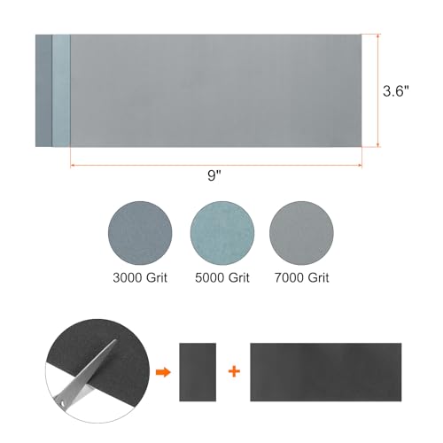 HARFINGTON 18pcs Sandpaper 3000 5000 7000 High Grit 9 x 3.6 Inch Silicon Carbide Abrasive Wet Dry Sanding Sheets for Wood Finishing, Metal Sanding, Automotive Polishing