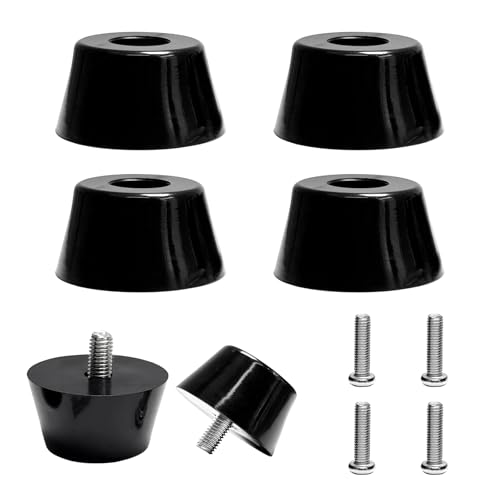 4 Pcs Rubber Feet for Cutting Board with Stainless Screws - size: 2" W X 1" H