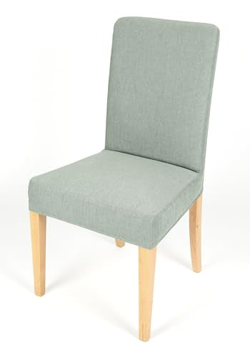 Henriksdal Chair Cover Solid Color Durable Heavy Weight Chenille Fabric Slipcover for Henriksdal Dining Chair (Cool Mint, Single) - color: Cool Mint