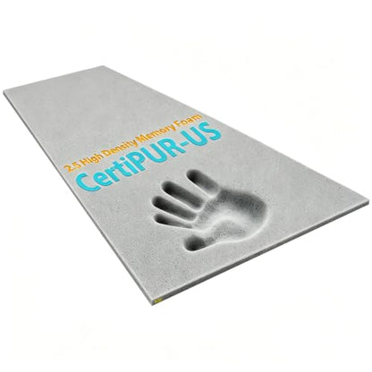 High Density Upholstery Foam Padding Thick 1/4"X24"X74" Gel Memory Foam - color: Grey, size: 24*72*0.25 IN