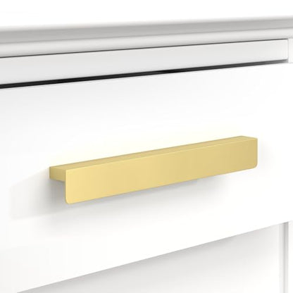 Peaha 10 Pack 10-1/16" Gold Cabinet Handles Finger Edge Pulls for Cabinets - color: Gold, size: 10-1/16" Hole Center