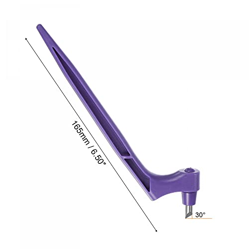 uxcell Craft Cutting Tools, 360 Degree Rotating Blades Stainless Steel Cutter with 15 Degree Blade for DIY Crafts Stencils Scrapbooks, Purple - color: Purple