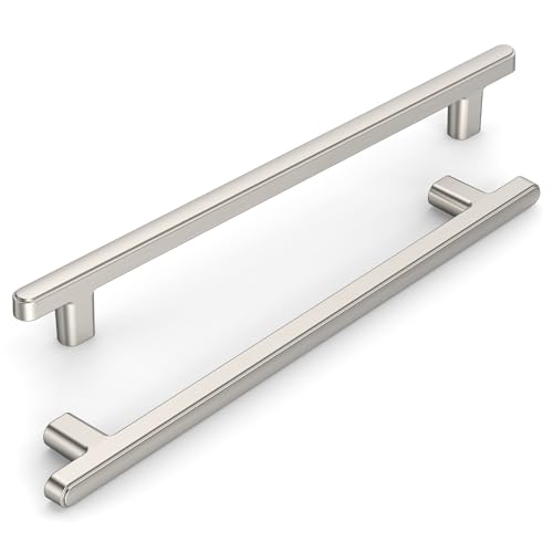 10 Pack 7.5 Inch(192mm) Kitchen Cabinet Handles Brushed Satin Nickel Cabinet Pulls Kitchen Cabinet Hardware Drawer Pulls for Cupboard Wardrobe - color: Brushed Satin Nickel, size: 7.5"/192MM Hole Center
