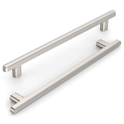 10 Pack 7.5 Inch(192mm) Kitchen Cabinet Handles Brushed Satin Nickel Cabinet Pulls Kitchen Cabinet Hardware Drawer Pulls for Cupboard Wardrobe - color: Brushed Satin Nickel, size: 7.5"/192MM Hole Center