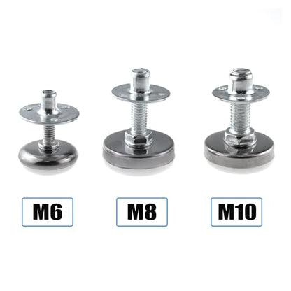 6pcs Adjustable Leg Levelers Furniture Leveling Feet M6 Thread Heavy Duty Couch Table Chair Leveling Feet for Indoor, Outdoors