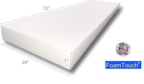 FoamTouch Upholstery Foam 1x 24x72(3pack), 1x24x72HDF, White - style: 1x24x72HDF(3pack)