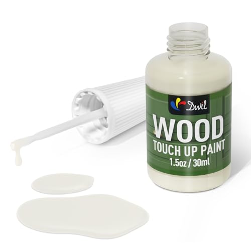 DWIL Wood Touch Up Paint - 1.5 Oz Quick-Dry Paint Pen for Scratches, Chips and Spots on Furniture, Cabinets, Doors, Tables, and Dressers (Ivory White) - color: Ivory White