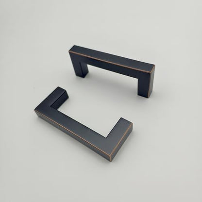 20 Pack Oil Rubbed Bronze Square Cabinet Pulls 3 Inch Hole Center - color: Oil Rubbed Bronze, size: 3 Inch Hole Centers