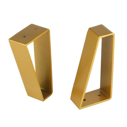 Osring 6 Inch Trapezoid Furniture Legs, Gold Metal Coffee Table Feet 4pcs - color: Gold, size: 6 Inch