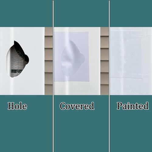 Vinyl Siding Repair Kit 12Pcs 6.3X4.75Inch Self-Adhesive Vinyl Siding Patch PVC Tape Cover Any Cracks Holes Blemishes on Vinyls Sidings Fence Tools Home Skirting - size: 12 patches