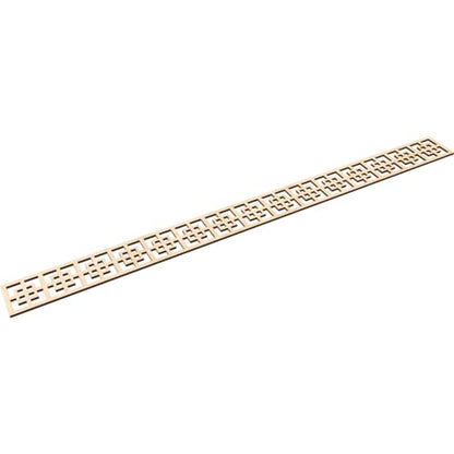 46 3/8"W x 4"H x 1/4"T Cambridge Fretwork Moulding, Birch - color: Birch, size: 4-in. H x 0.25-in. T