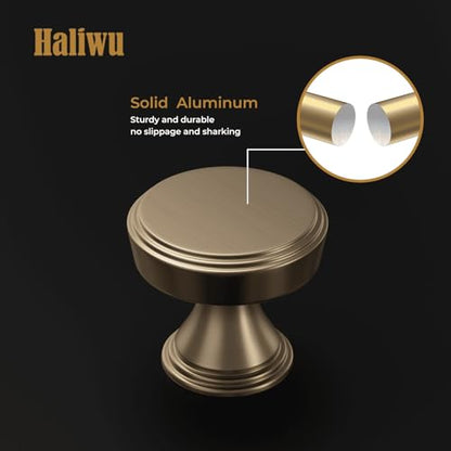 Haliwu 20 Pack Champagne Bronze Cabinet Knobs Round Drawer Knobs - color: Champagne Bronze &Round C