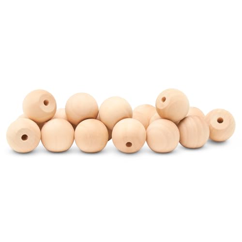 Unfinished Wood Ball Knobs 1 inch for Kitchen Cabinet Knobs, Drawer Knobs, Dresser Knobs and Crafts, Pack of 500, by Woodpeckers - size: 1 inch