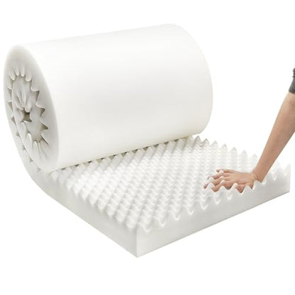 72 * 24 * 5 Inch Egg Crate Foam Padding Pressure-Relieving High-Density Upholstery Foam for Air Circulation Cuttable Cushion Pad for Sofa Chair Hospital - size: 72×24×5 IN