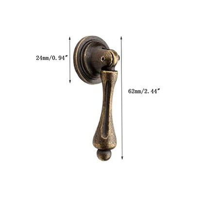 dophee 2Pcs Antique Cabinet Knobs Drop Pulls with Screws, 2.44"x 0.94" - size: 2 Pieces