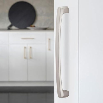 10 Pack 7-1/2 Inch Kitchen Cabinet Handles Brushed Satin Nickel Cabinet Pulls Silvery Drawer Pulls Zinc Alloy Kitchen Hardware - color: Brushed Satin Nickel, size: 7-1/2'' Hole Center(192mm)