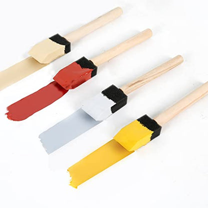 Mister Rui 1 Inch Foam Paint Brushes, 12 Pack – High Density Poly Sponge Brushes for Painting, Mod Podge, Decoupage, Crafts & Cleaning - color: Foam Brush Set | Pack of 12