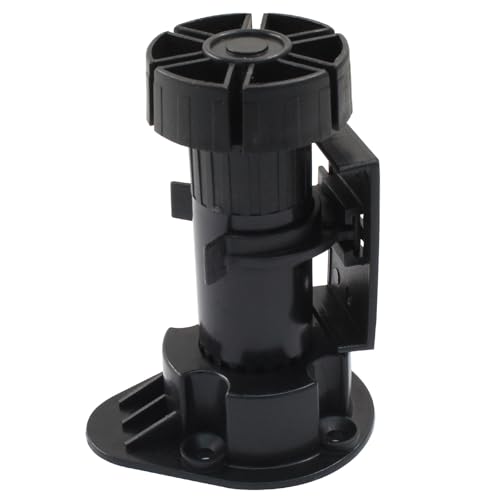 Jiozermi 12 Pack Black Plastic Cabinet Legs, Adjustable 95mm-125mm - size: 95mm-125mm(12pcs)