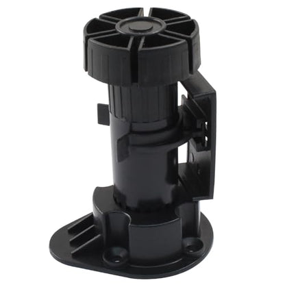 Jiozermi 12 Pack Black Plastic Cabinet Legs, Adjustable 95mm-125mm - size: 95mm-125mm(12pcs)