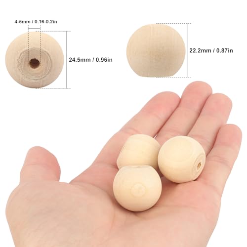 300 PCS 1 Inch Unfinished Wood Ball Knobs, 1 inch Wooden knobs for Crafts, Kitchen Cabinet, Furniture DIY, and Drawer Pulls - size: 300 PCS 1 Inch