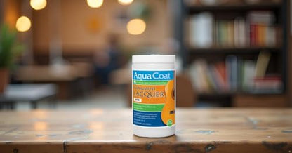 Aqua Coat Water Based Wood Finishing Bundle - Clear Wood Grain Filler Gel, Clear Instrument Lacquer Satin Topcoat, DIY, Low Odor, Fast Drying, Extreme Clarity, Water Cleanup