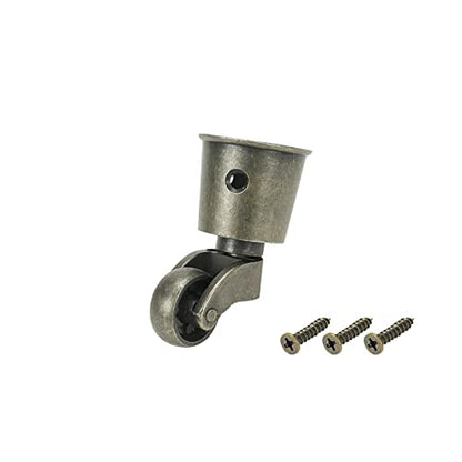 Semetall 4Pack Metal Vintage Swivel Round Cup Caster 2.6x1.5 Inch(Bronze) - style: A-T0033