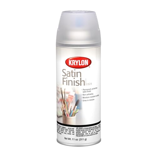 Krylon Satin Finish, Clear, 11 oz - color: Satin, size: 11 Ounce (Pack of 1), style: Artist Clear Coating
