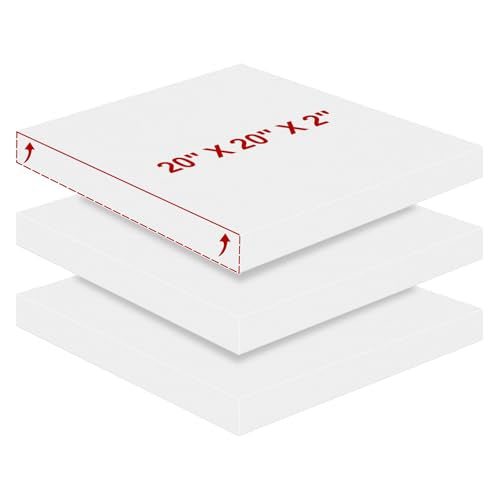 High Density Upholstery Foam 2" X 20" X 20", 3PCS Couch Cushion Replacement - size: 2" X 20" X 20"