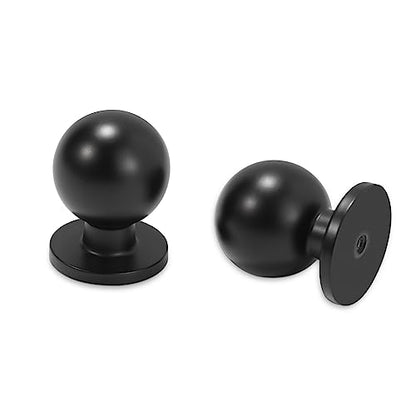 10 Pack Matte Black Cabinet Knobs - Solid Zinc Alloy Drawer Knobs & Handles for Cabinets & Cupboards - color: Matte Black