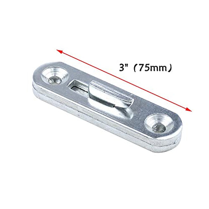 Antrader 3-Inch Bed Rail Fasteners,Wood Bed Rail Connecting Fittings Zinc Round Bed Hook Set of 4 (Pack of 2) - size: 2.95 Inch Long (Pack of 2)