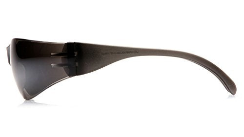 Pyramex Intruder Safety Eyewear Clear Frame Full Foam Padding Clear Anti-Fog Lens - color: Silver Mirror Lens/Silver Mirror Frame, style: Standard