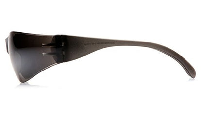 Pyramex Intruder Safety Eyewear Clear Frame Full Foam Padding Clear Anti-Fog Lens - color: Silver Mirror Lens/Silver Mirror Frame, style: Standard