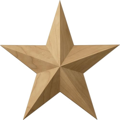 Ekena Millwork ROS05X05GLMA Galveston Star Rosette, 5"W x 5"H x 3/4"P, Maple - color: Maple, size: 5"W x 5"H x 3/4"P