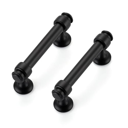 12 Pack Black Cabinet Handles, 3" Hole Center Drawer Pulls - color: Black, size: 3 Inch Hole Centers