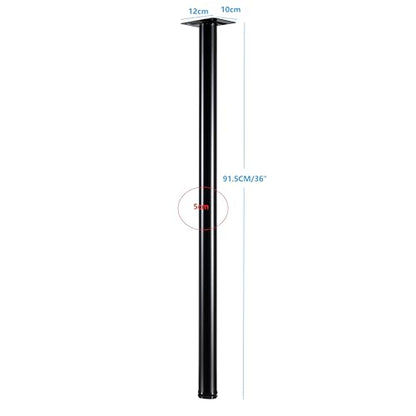 36 Inch Metal Desk Legs, Adjustable Table Legs - size: 36"