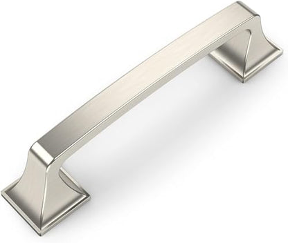 Amerdeco 10 Pack Kitchen Cabinet Handles Brushed Satin Nickel Cabinet Pulls 3.75 Inch(96mm) Hole Center Cabinet Hardware for Bathroom Drawer Pulls Dresser Pulls ZH0002 - color: Brushed Satin Nickel, size: 3.75" hole center