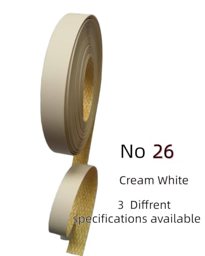 HGKJHFmelamine Edging Tape. pre Coated with hot melt Adhesive Flexible Veneer Edge Edging, Used for Cabinet and Furniture Maintenance (No26-Cream White, 1.81cm*40ft) - color: No26-Cream White, size: 1.81cm*40ft