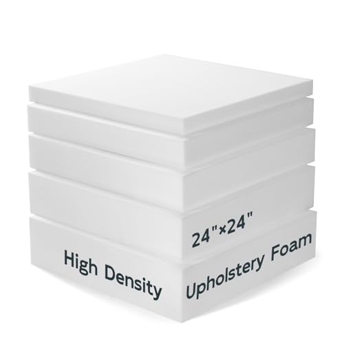 Vicatiful High Density Upholstery Foam - 4" x 24" x 24" Firm Foam Padding - size: 4" x 24" x 24"