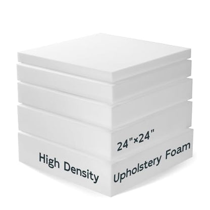Vicatiful High Density Upholstery Foam - 5" x 24" x 24" Firm Foam Padding - size: 5" x 24" x 24"