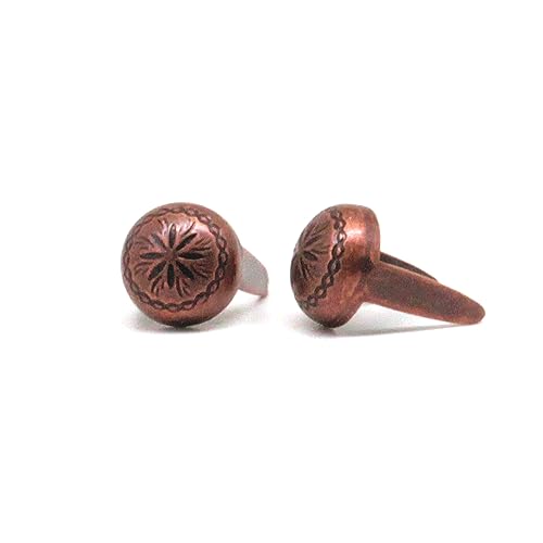 Sunburst Nail Head Antique Copper 1/4" Dia. Spots 100 pk NH20343-10